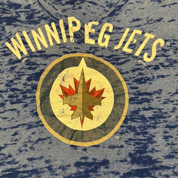 Waves Winnipeg Jets NHL Burnout Tee - Women's V-Neck Shirt - Picture 2 of 3